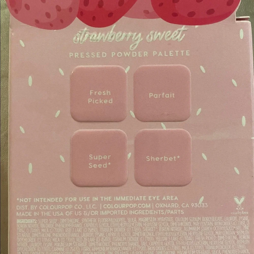 ColourPop Strawberry Sweet Pressed Powder Shadow palette